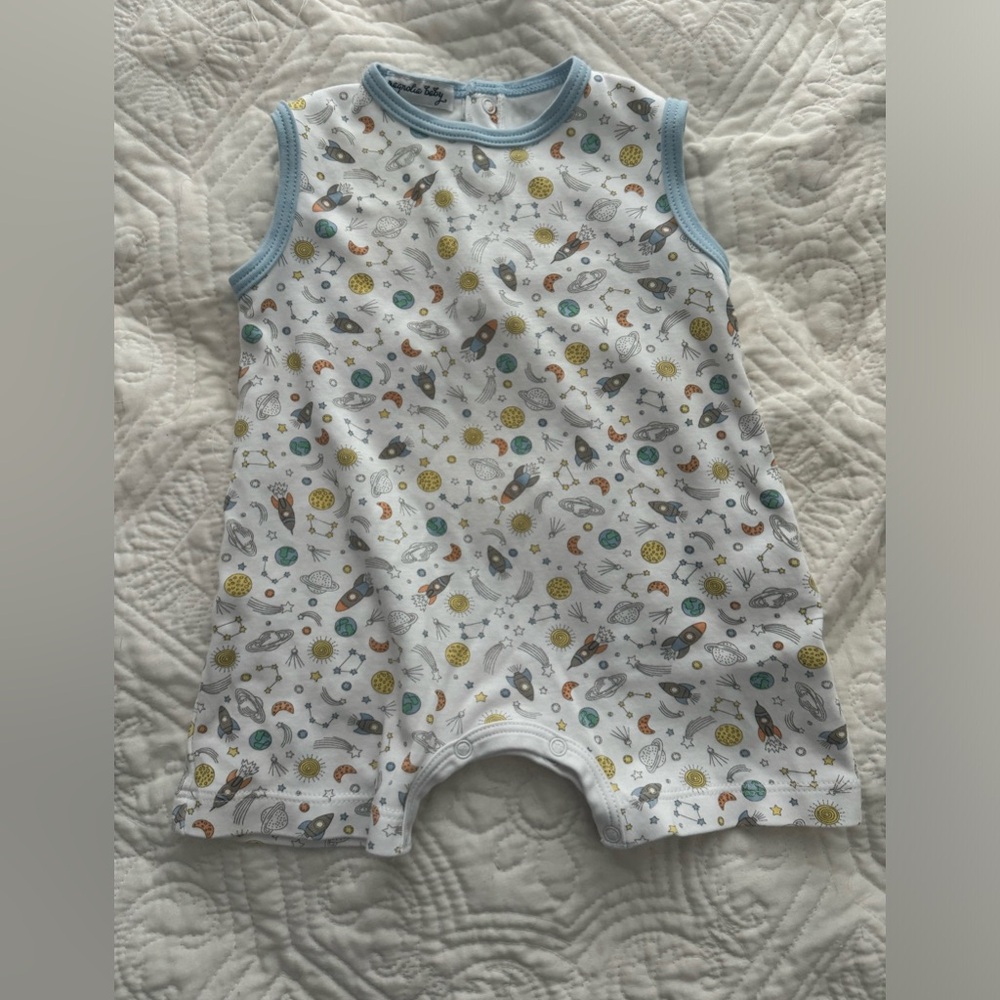 Magnolia Baby “Out to the World” Playsuit 9 months
